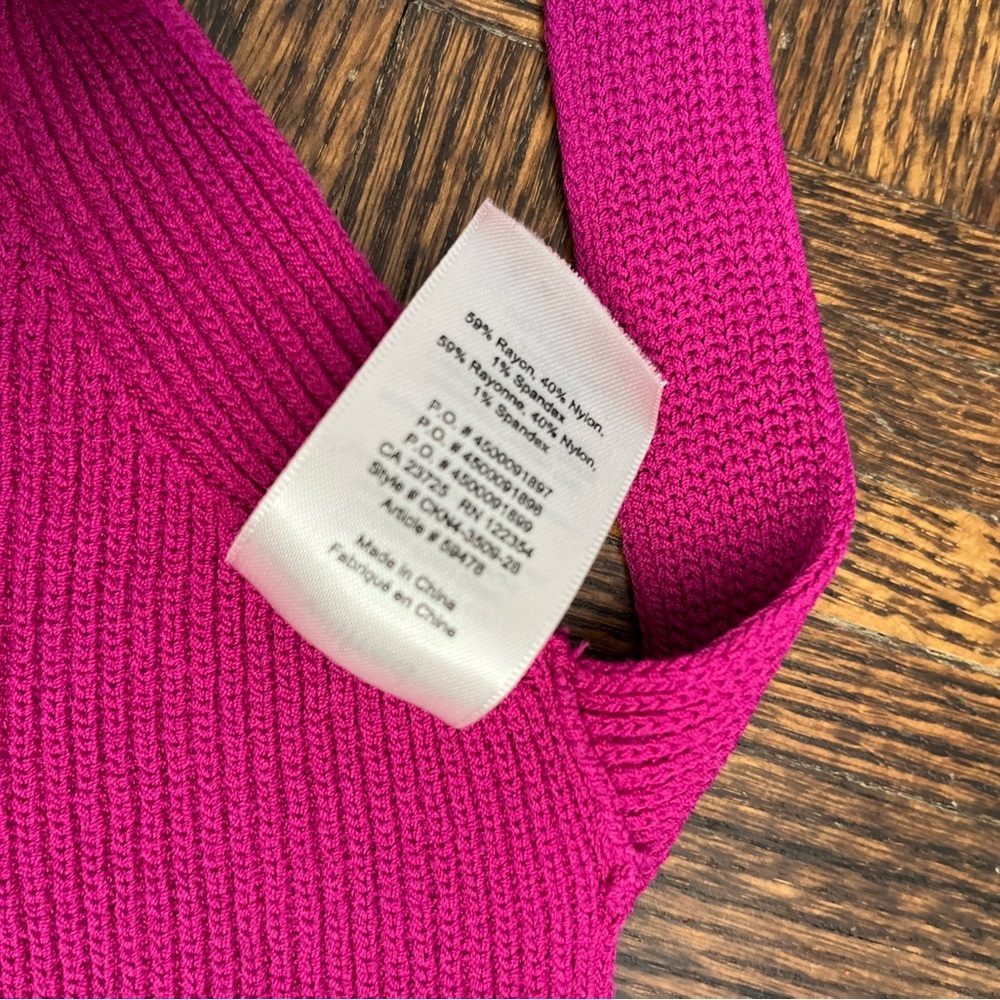 Aritzia Wilfred Cayenne Halter Knit Top in Berry - Picture 7 of 8
